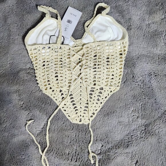 NWT Akira Cream CROCHET TANK -Size Small - Picture 8 of 8